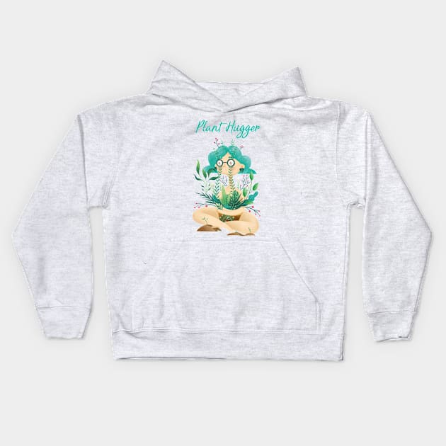 Plant Hugger Kids Hoodie by Gummy Illustrations